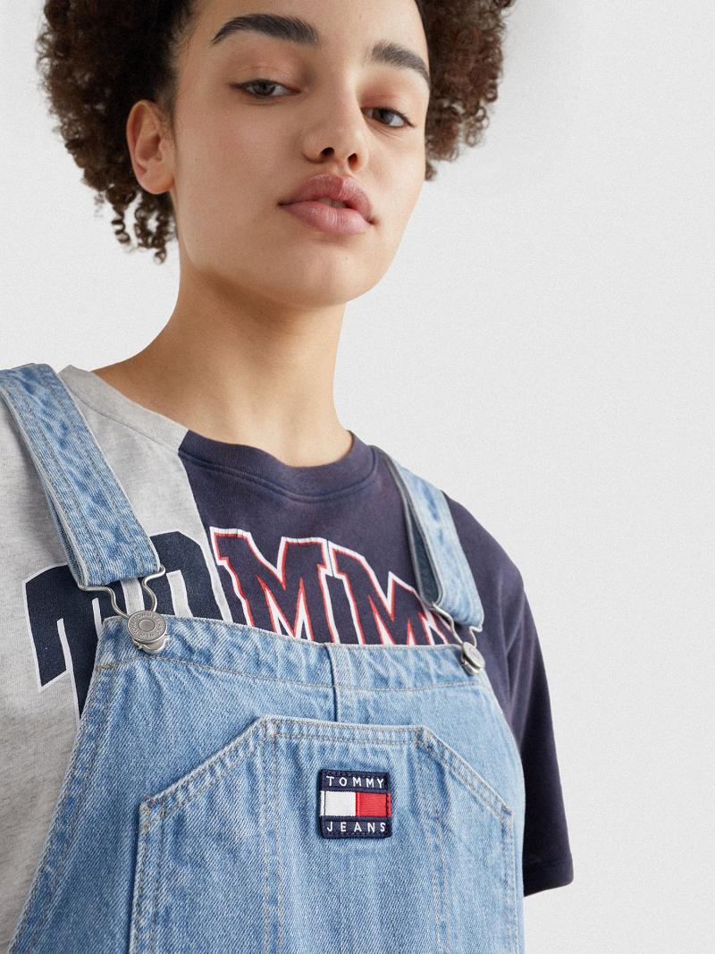 Blue Tommy Hilfiger Denim Overall Short Skirts | NZ_W21325