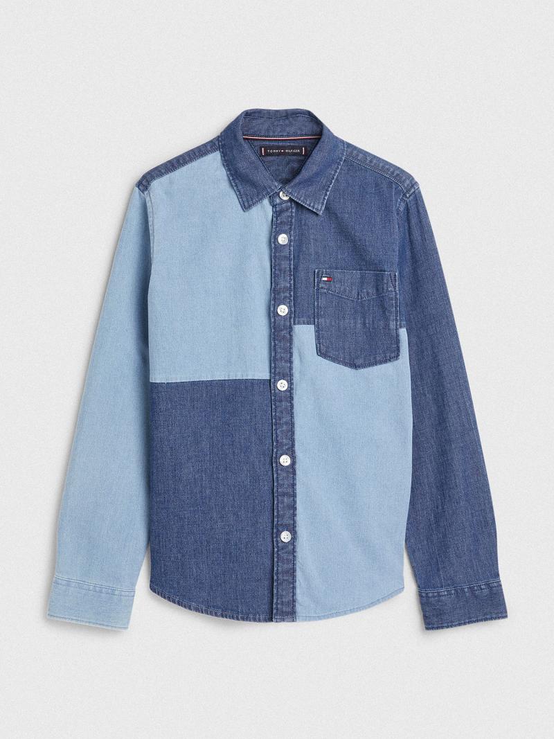 Blue Tommy Hilfiger Denim Shirts | NZ_B2078