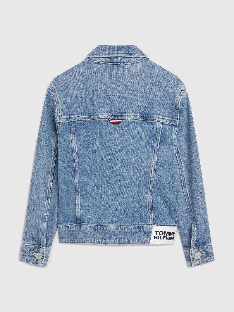 Blue Tommy Hilfiger Denim trucker Jackets | NZ_G1110