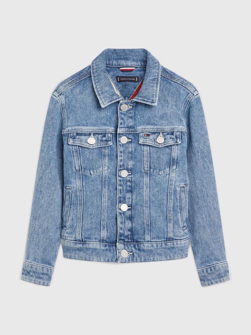 Blue Tommy Hilfiger Denim trucker Jackets | NZ_G1110