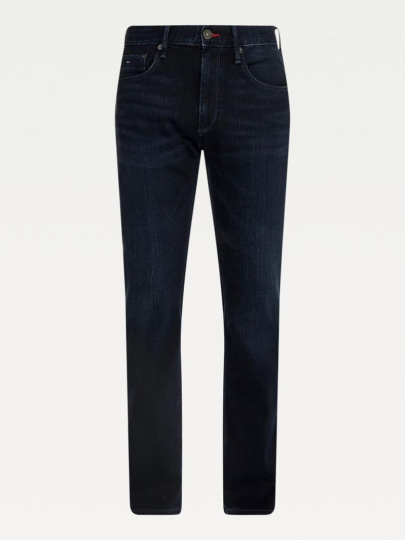 Blue Tommy Hilfiger Denton straight fit dark wash Jeans | NZ_M31361