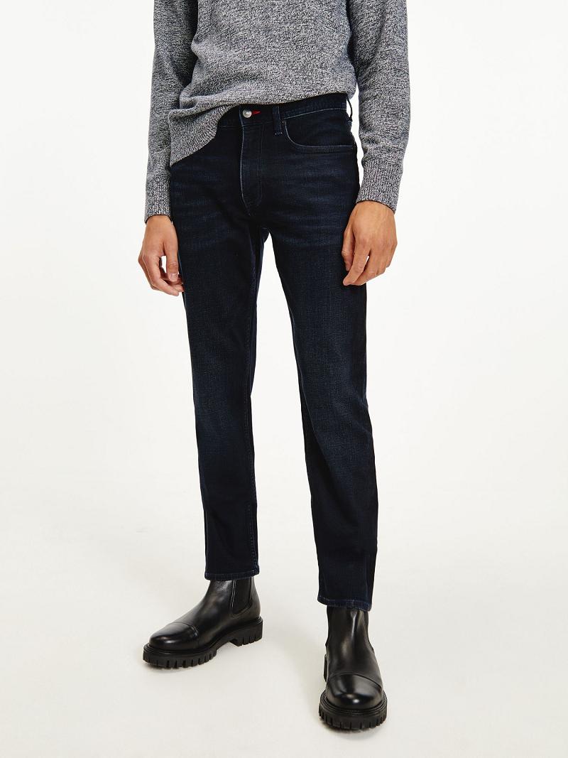 Blue Tommy Hilfiger Denton straight fit dark wash Jeans | NZ_M31361