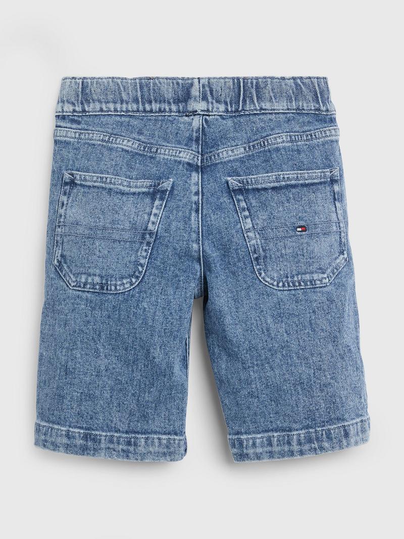 Blue Tommy Hilfiger Drawstring Denim Shorts | NZ_B2094