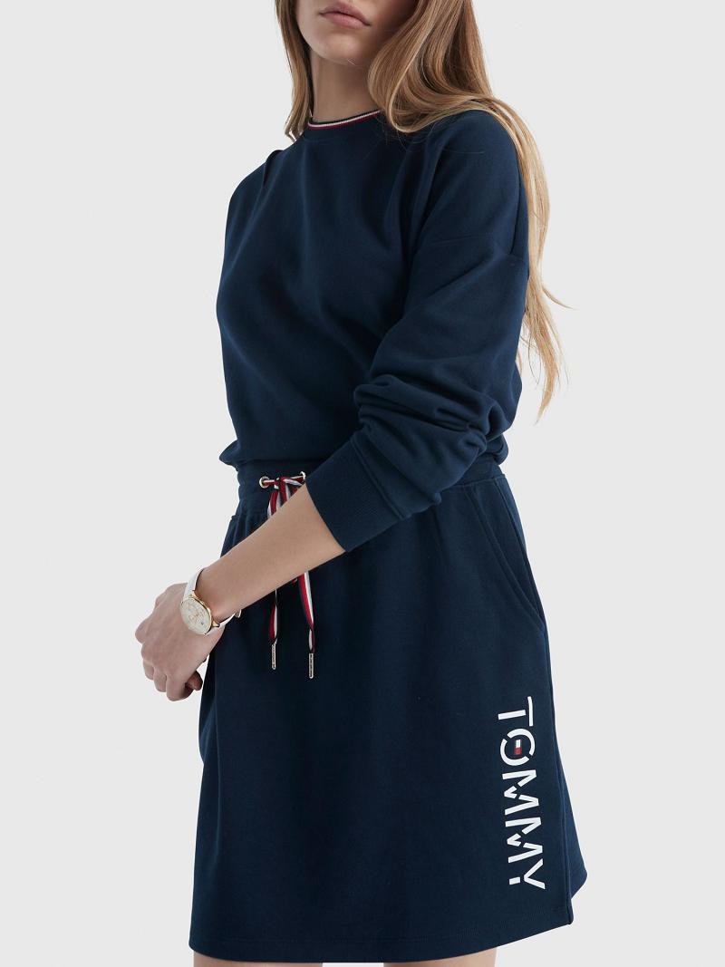 Blue Tommy Hilfiger Drawstring Tommy Dresses | NZ_W21060