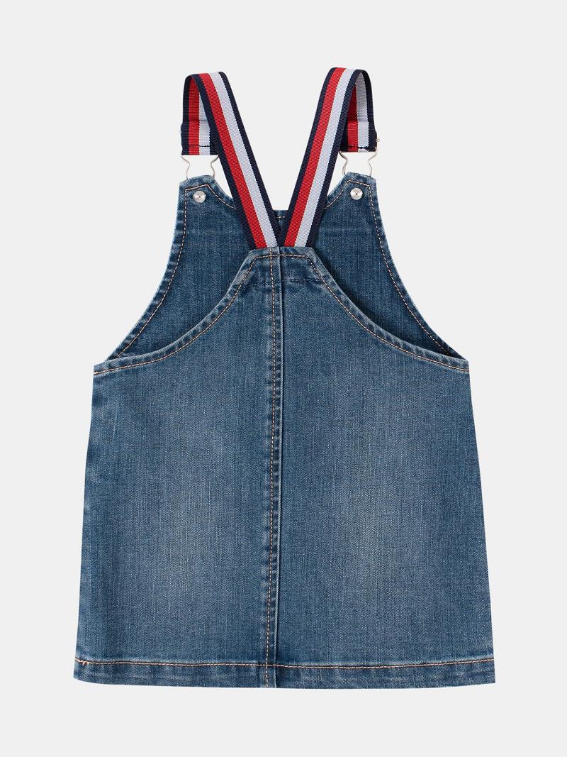 Blue Tommy Hilfiger Embroidered Flag Denimall Skirts | NZ_G1167