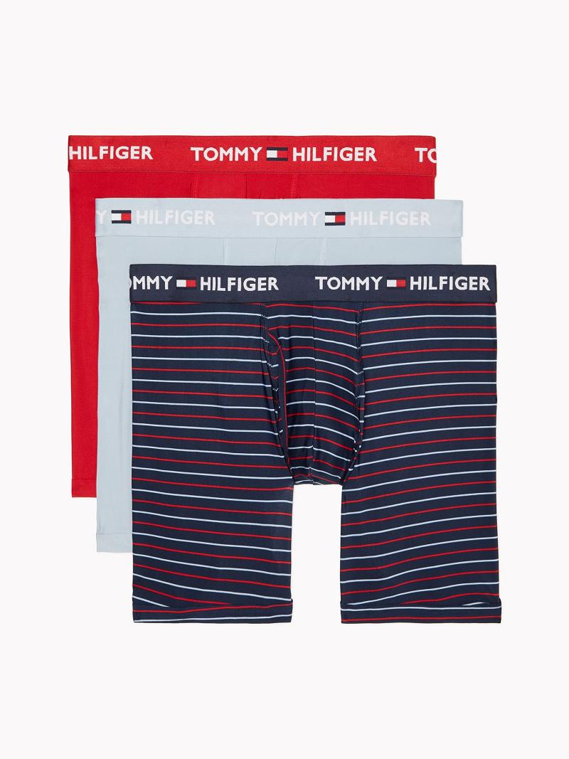 Blue Tommy Hilfiger Everyday microfiber boxer brief 3pk Boxer Briefs | NZ_M31599