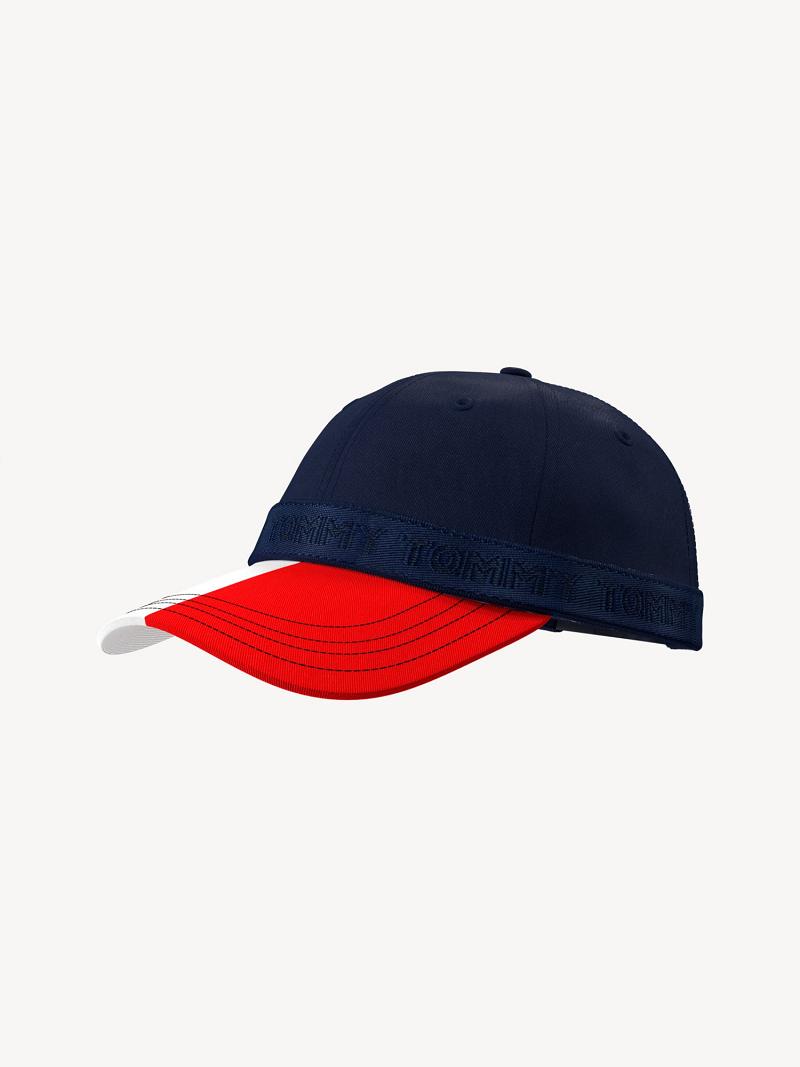 Blue Tommy Hilfiger Flag Baseball Hats | NZ_G1356