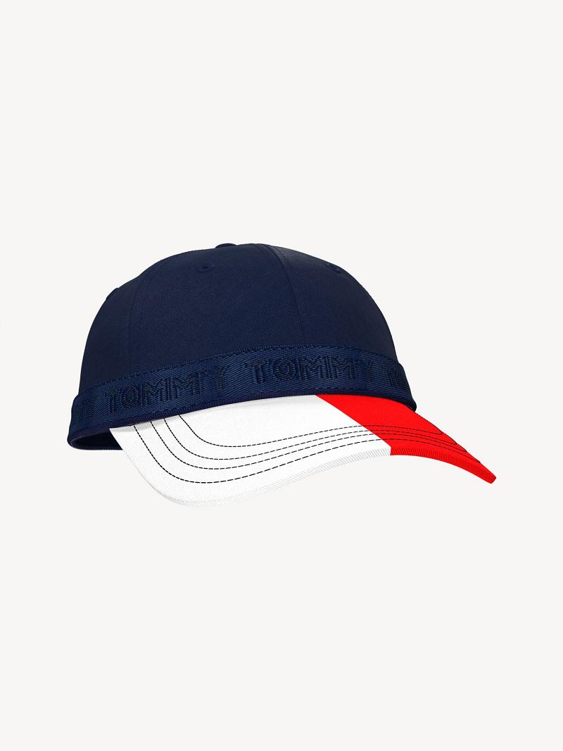 Blue Tommy Hilfiger Flag Baseball Hats | NZ_G1356