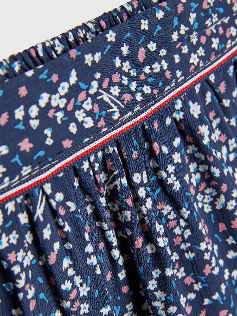 Blue Tommy Hilfiger Floral Skirts | NZ_G1169