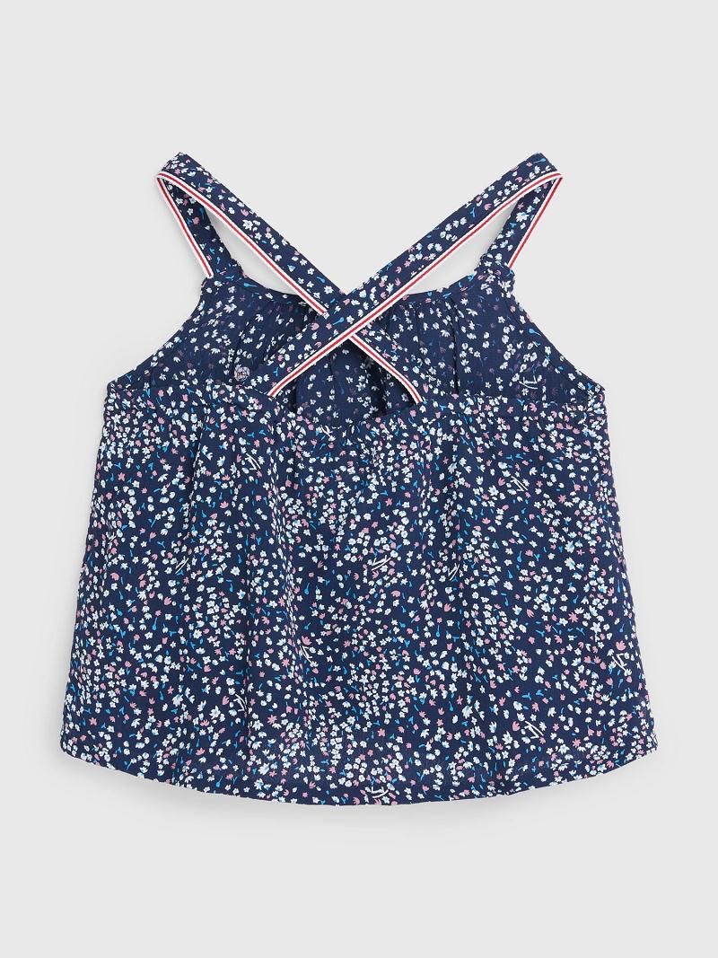 Blue Tommy Hilfiger Floral Tops | NZ_G1278