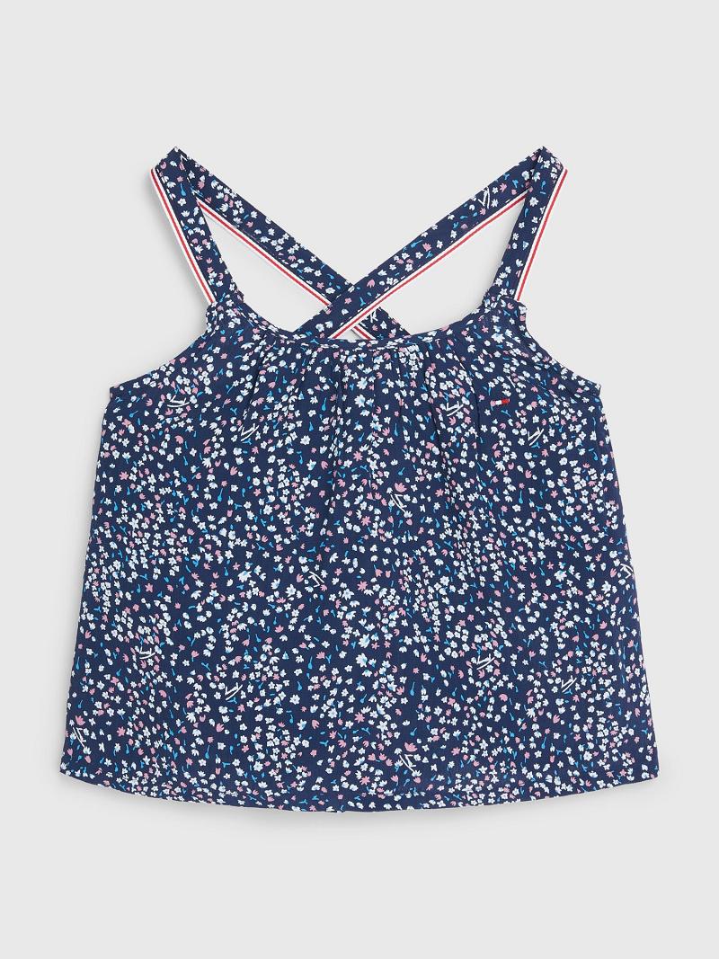 Blue Tommy Hilfiger Floral Tops | NZ_G1278