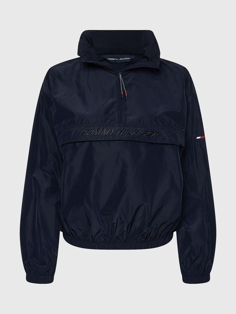 Blue Tommy Hilfiger Half-Zip Anorak Jackets | NZ_W21178