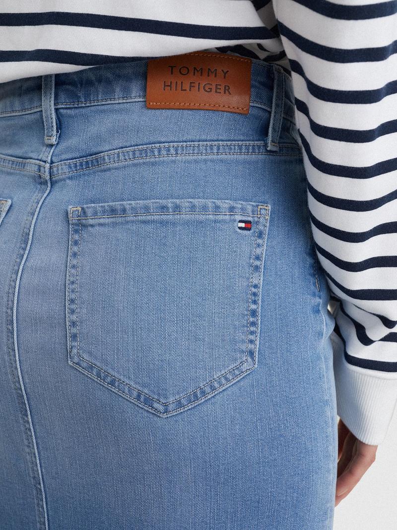 Blue Tommy Hilfiger High Rise Denim Skirts | NZ_W21330