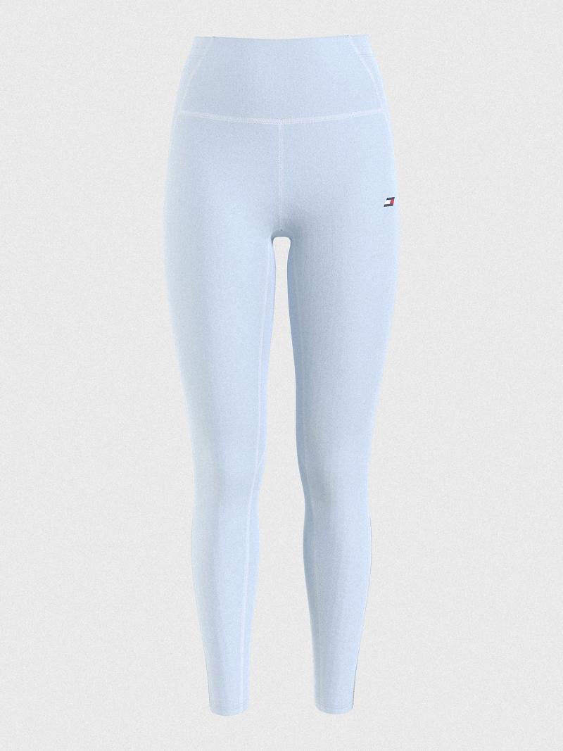 Blue Tommy Hilfiger High-Waist Ribbed Mesh Leggings | NZ_W21226