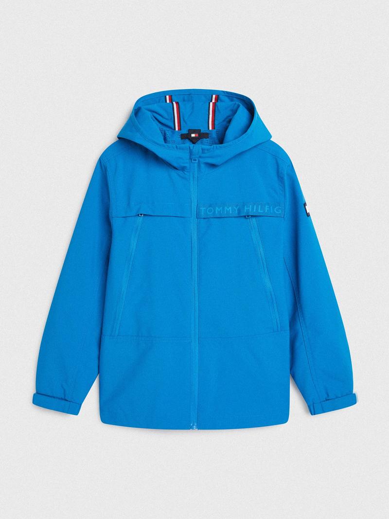 Blue Tommy Hilfiger Hooded Parka Jackets | NZ_B2038