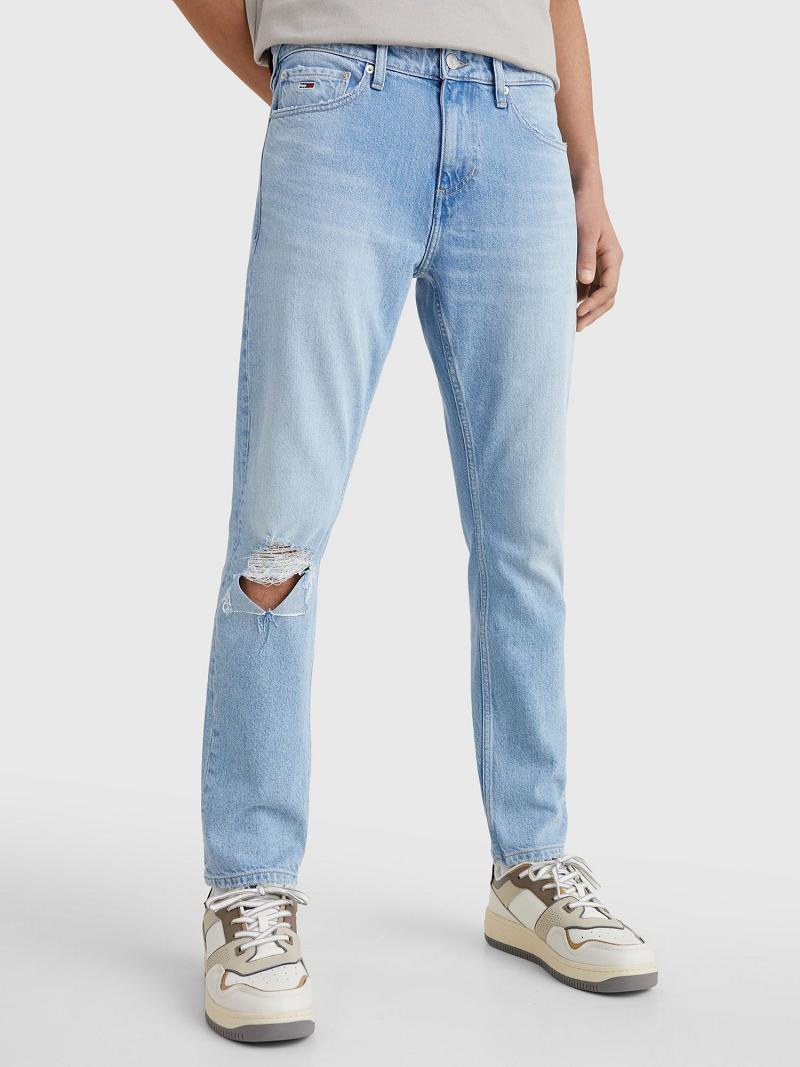 Blue Tommy Hilfiger Light wash mid rise slim fit Jeans | NZ_M31368