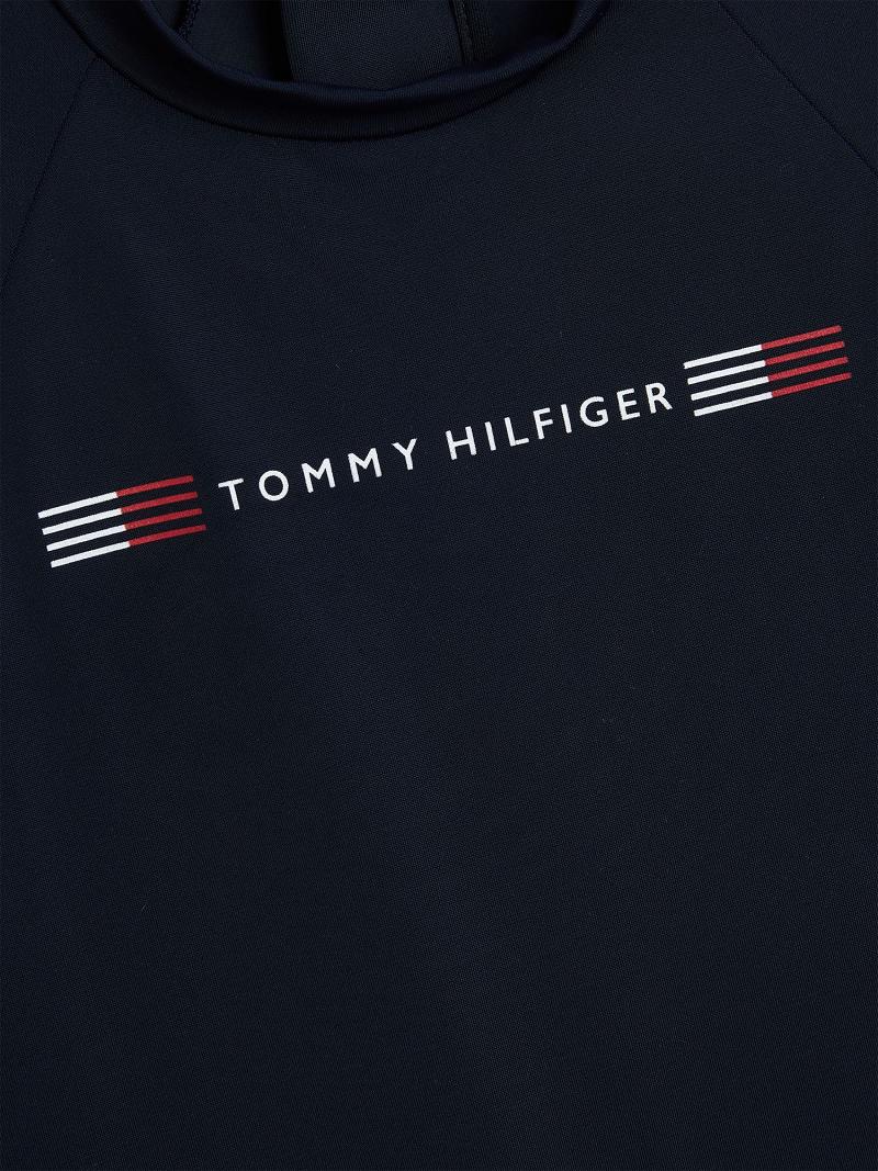 Blue Tommy Hilfiger Logo Rashguard Swimwear | NZ_G1222