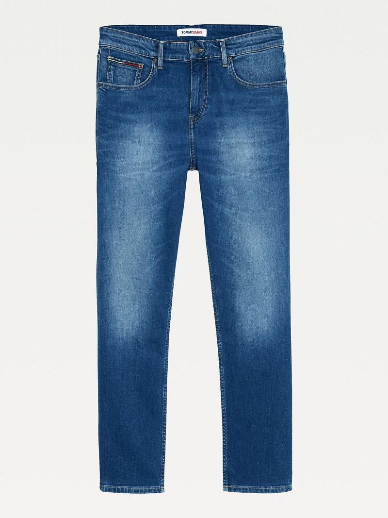 Blue Tommy Hilfiger Medium wash straight fit Jeans | NZ_M31372