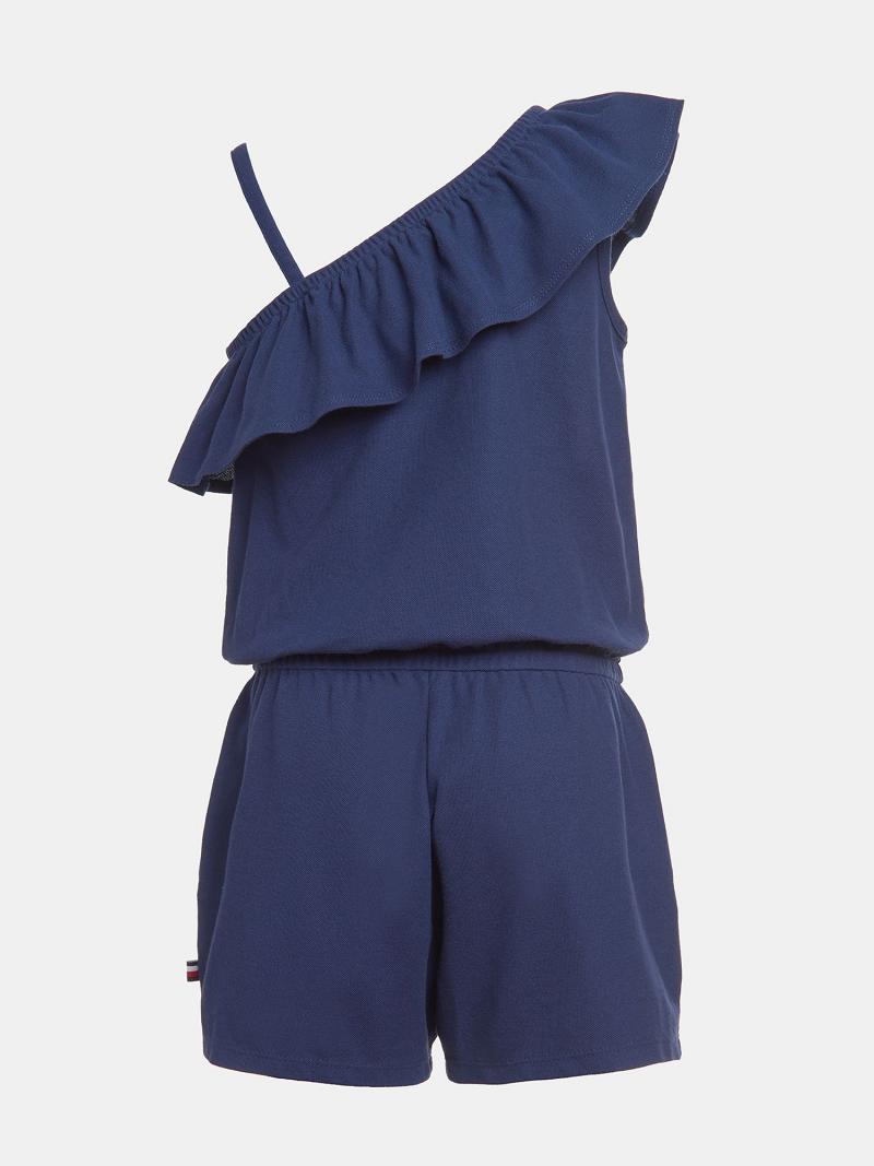 Blue Tommy Hilfiger One-Shoulder Romper Trousers | NZ_G1288