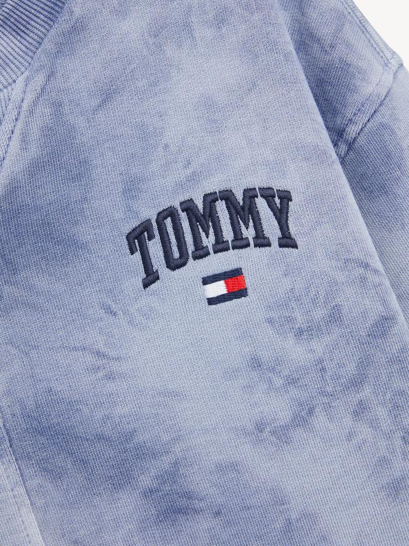 Blue Tommy Hilfiger Organic Cotton Tie-Dye Sweatshirts | NZ_B2137