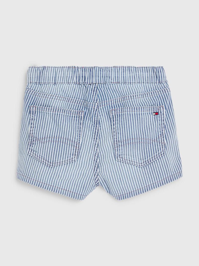 Blue Tommy Hilfiger Pinstripe Shorts | NZ_G1161