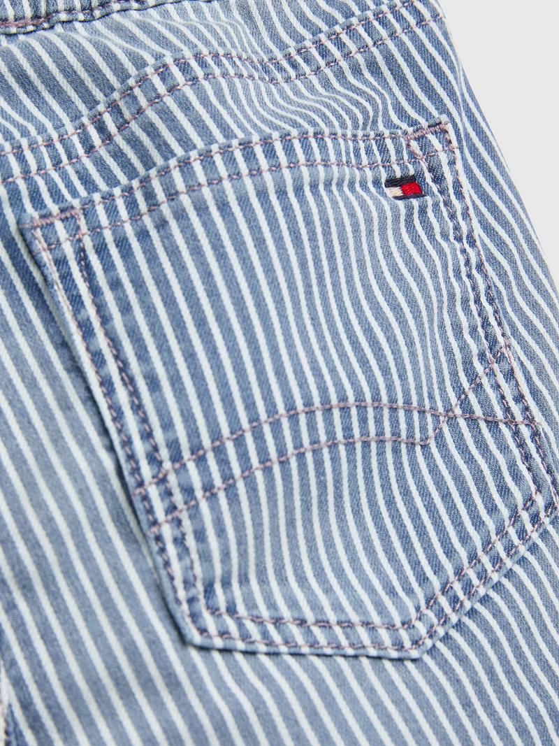 Blue Tommy Hilfiger Pinstripe Shorts | NZ_G1161