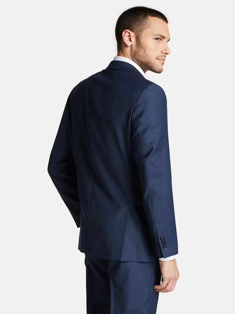 Blue Tommy Hilfiger Regular fit essential sharkskin Blazers | NZ_M31476