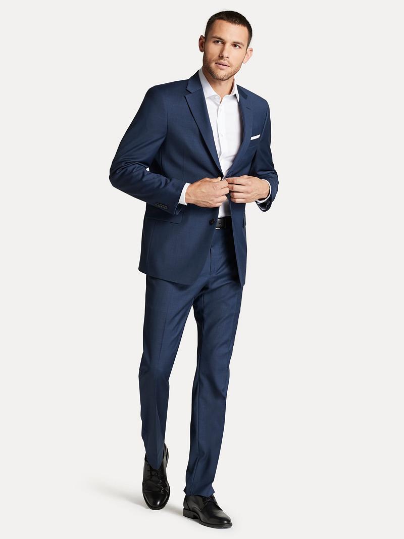 Blue Tommy Hilfiger Regular fit essential sharkskin Blazers | NZ_M31476