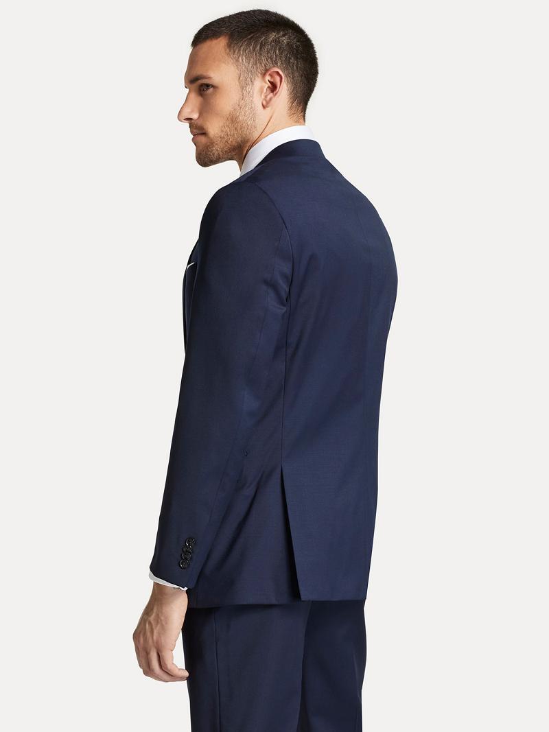 Blue Tommy Hilfiger Regular fit sharkskin wool Blazers | NZ_M31472