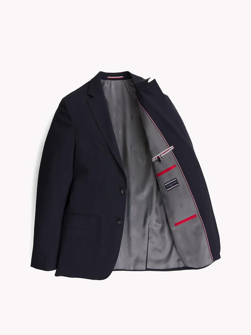 Blue Tommy Hilfiger Regular fit virgin wool Blazers | NZ_M31482