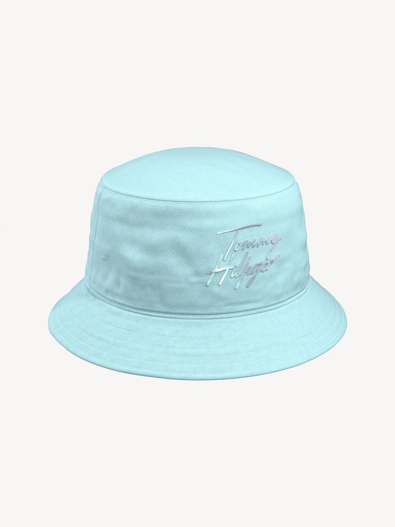 Blue Tommy Hilfiger Signature Bucket Hats | NZ_B2279