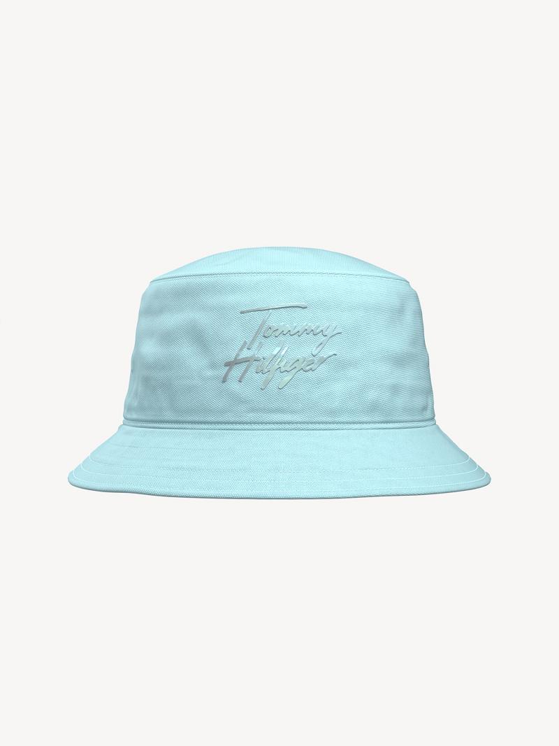 Blue Tommy Hilfiger Signature Bucket Hats | NZ_B2279