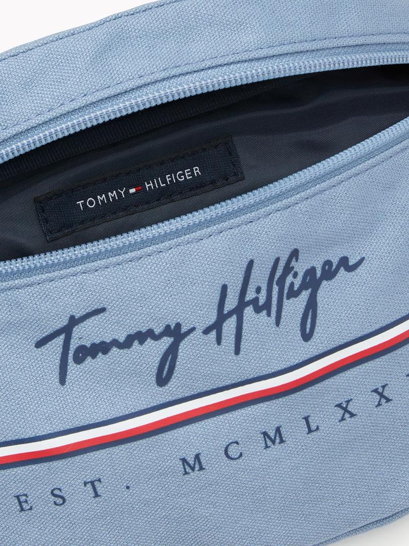 Blue Tommy Hilfiger Signature Fanny Pack Bags | NZ_M31703