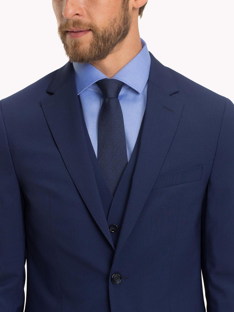 Blue Tommy Hilfiger Slim fit virgin wool Blazers | NZ_M31485