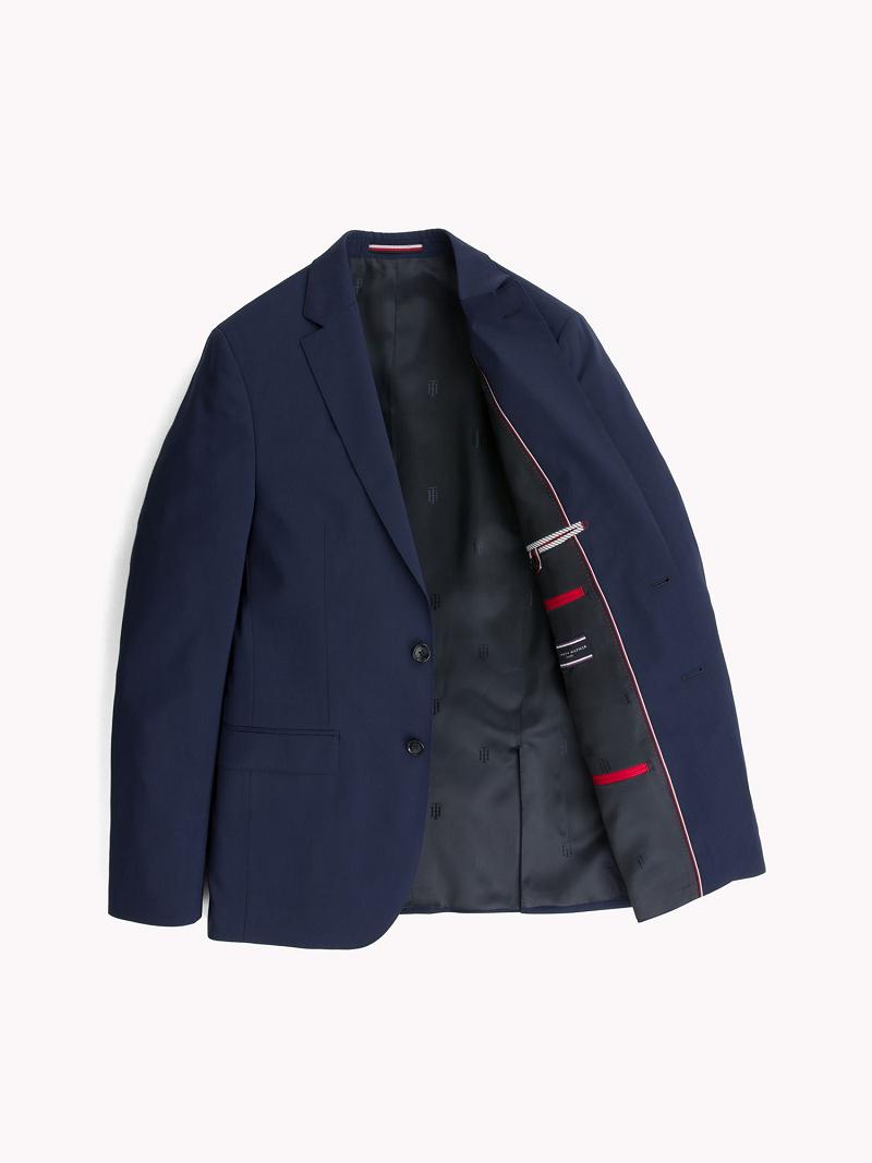 Blue Tommy Hilfiger Slim fit virgin wool Blazers | NZ_M31485