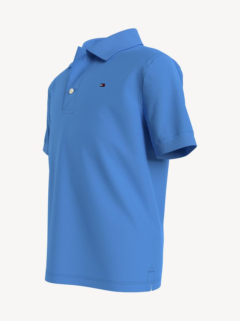 Blue Tommy Hilfiger Solid Polos | NZ_B2070