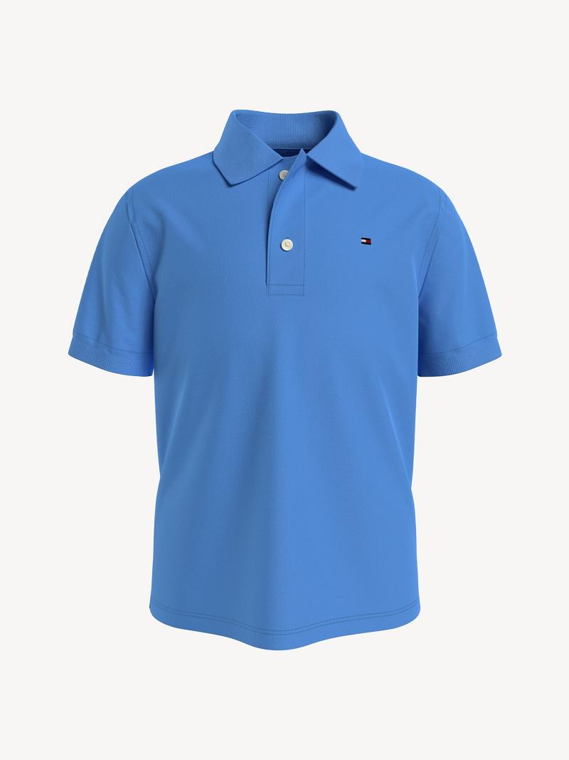 Blue Tommy Hilfiger Solid Polos | NZ_B2070