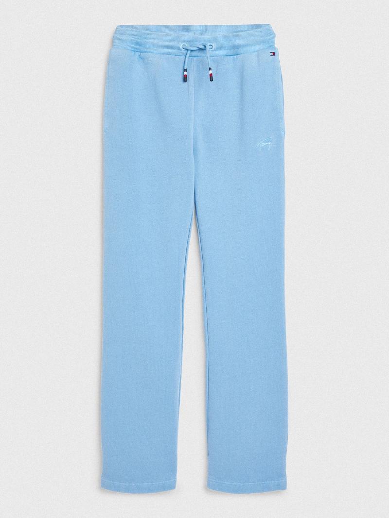 Blue Tommy Hilfiger Solid Sweatpants | NZ_G1184