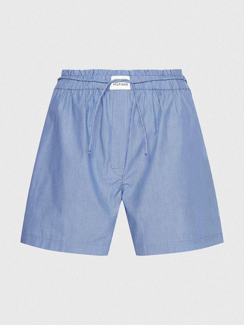 Blue Tommy Hilfiger Stripe Oxford Shorts | NZ_W21316