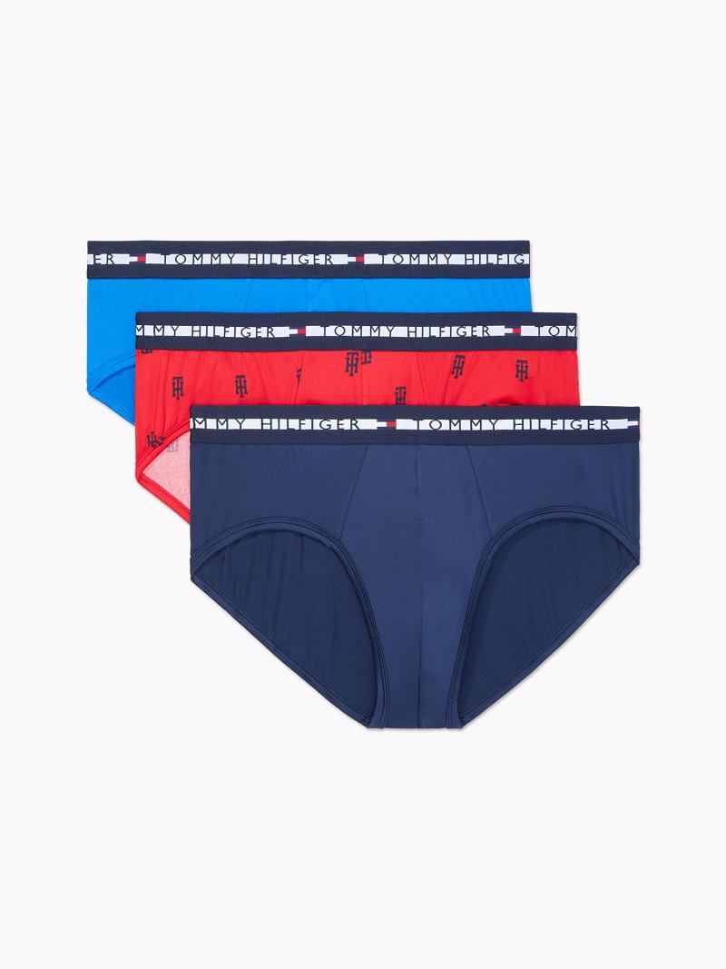 Blue Tommy Hilfiger Th comfort+ brief 3pk Briefs | NZ_M31555