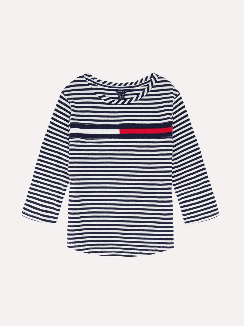 Blue Tommy Hilfiger Toddlers\' Stripe Tops | NZ_G1283