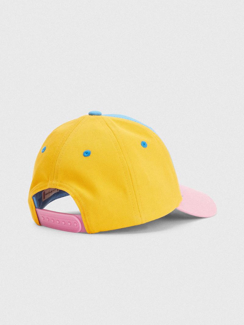 Blue / Yellow / Pink Tommy Hilfiger Colorblock Hats | NZ_B2276