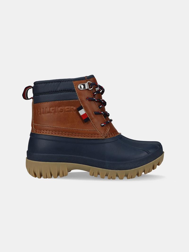 Brown / Navy Tommy Hilfiger Big Duck Boot Sneakers | NZ_B2235