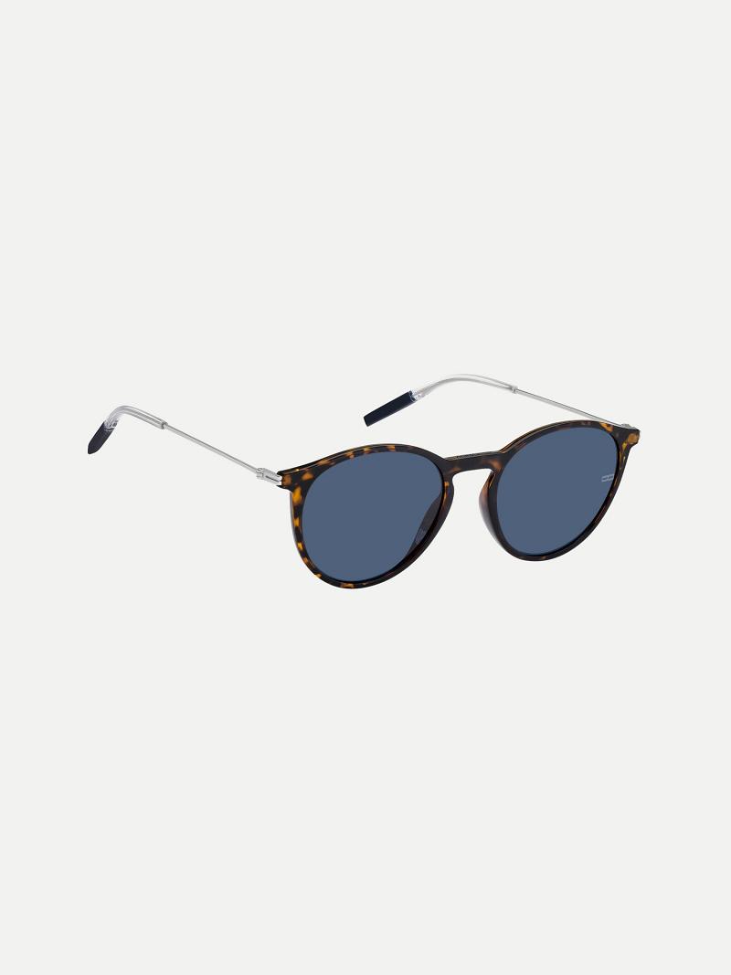 Brown Tommy Hilfiger Classic Browline Sunglasses | NZ_M31770