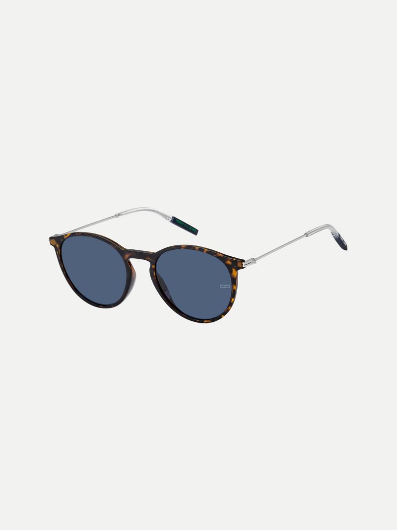 Brown Tommy Hilfiger Classic Browline Sunglasses | NZ_M31770