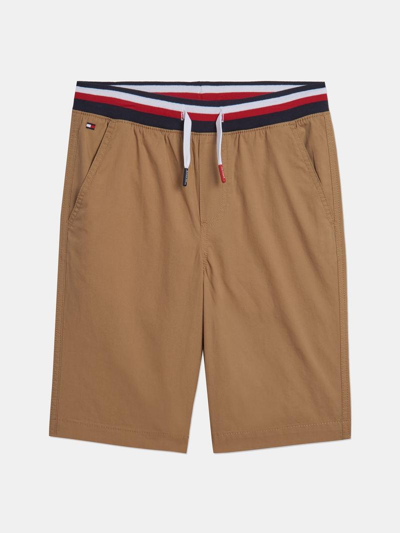 Brown Tommy Hilfiger Drawstring Waist Shorts | NZ_B2095