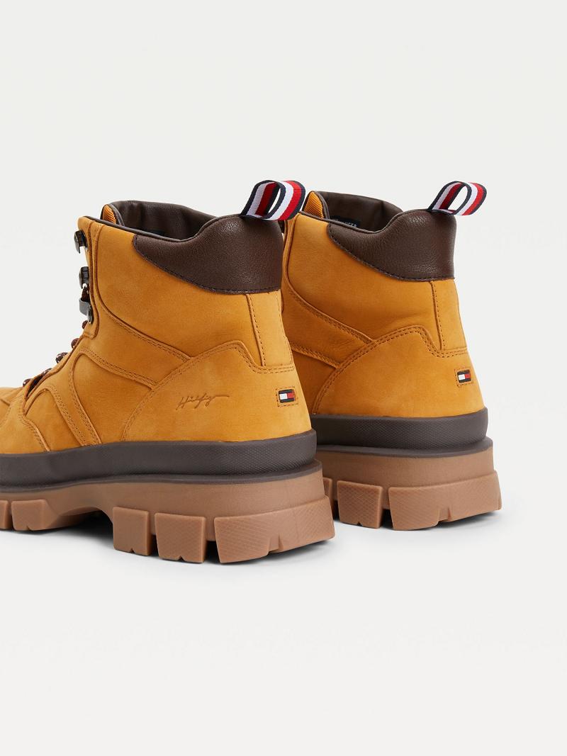 Brown Tommy Hilfiger Hybrid leather Boots | NZ_M31684