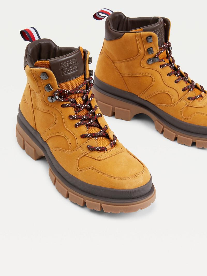 Brown Tommy Hilfiger Hybrid leather Boots | NZ_M31684