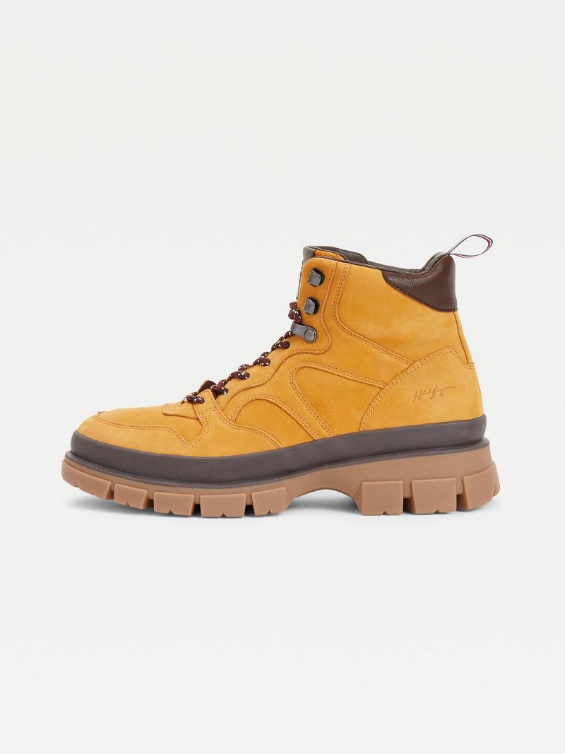 Brown Tommy Hilfiger Hybrid leather Boots | NZ_M31684