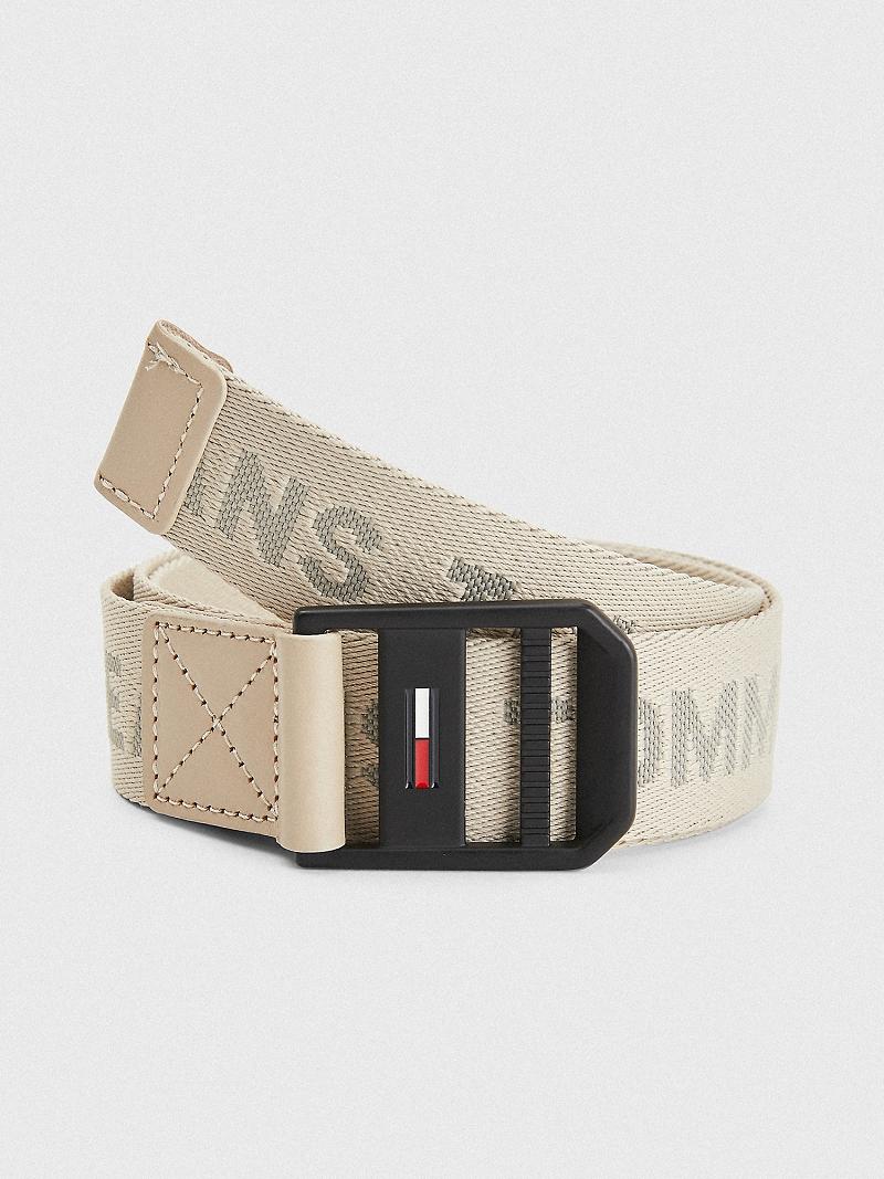 Brown Tommy Hilfiger Logo Belts | NZ_W31720